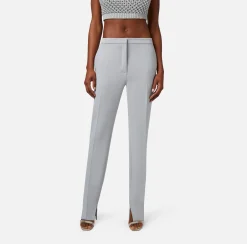Elisabetta Franchi Pantaloni E Shorts^Pantalone Dritto In Crepe Leggero Con Spacchi