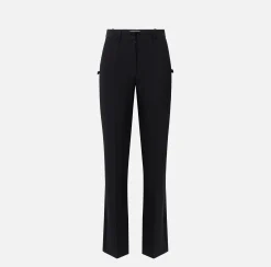 Elisabetta Franchi Pantaloni E Shorts^Pantalone Dritto In Crepe Leggero Con Banda In Raso