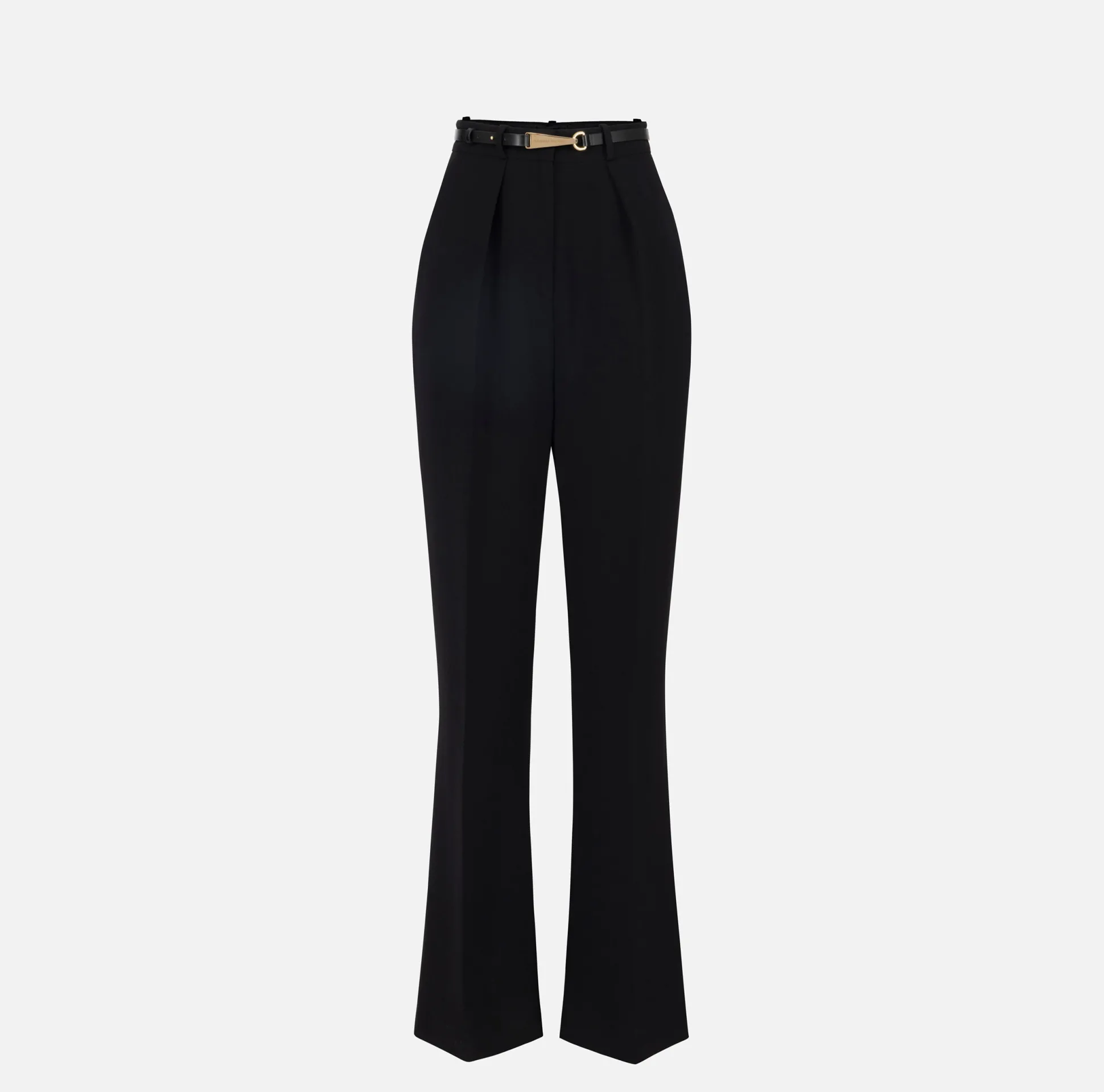 Elisabetta Franchi Pantaloni E Shorts^Pantalone Dritto In Crepe Leggero Con Moschettone