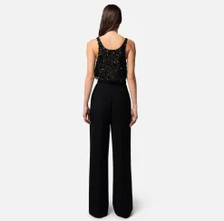 Elisabetta Franchi Pantaloni E Shorts^Pantalone Dritto In Crepe Leggero Con Moschettone