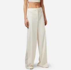 Elisabetta Franchi Pantaloni E Shorts^Pantalone Dritto In Fresco Di Lana Con Inserto Laterale