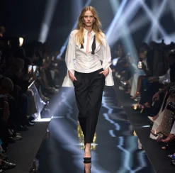 Elisabetta Franchi Pantaloni E Shorts^Pantalone Dritto In Fresco Lana Con Pinces