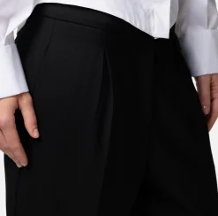 Elisabetta Franchi Pantaloni E Shorts^Pantalone Dritto In Fresco Lana Con Pinces