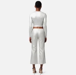 Elisabetta Franchi Pantaloni E Shorts^Pantalone Dritto In Tweed Laminato
