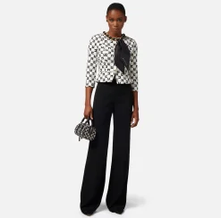 Elisabetta Franchi Pantaloni E Shorts^Pantalone Palazzo In Crepe Fluido Con Cintura
