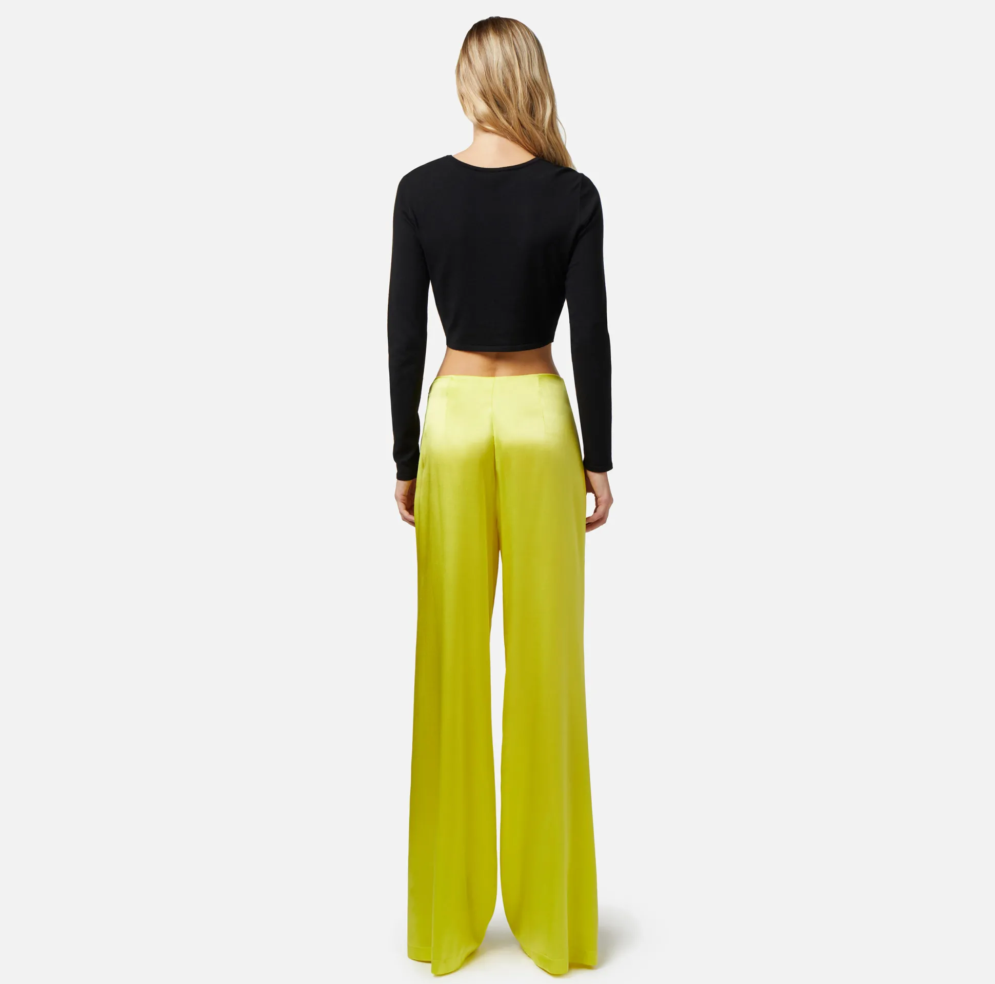 Elisabetta Franchi Pantaloni E Shorts^Pantalone Palazzo In Crepe Fluido