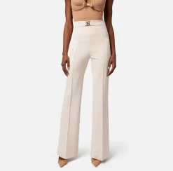Elisabetta Franchi Pantaloni E Shorts^Pantalone Palazzo In Crepe Stretch
