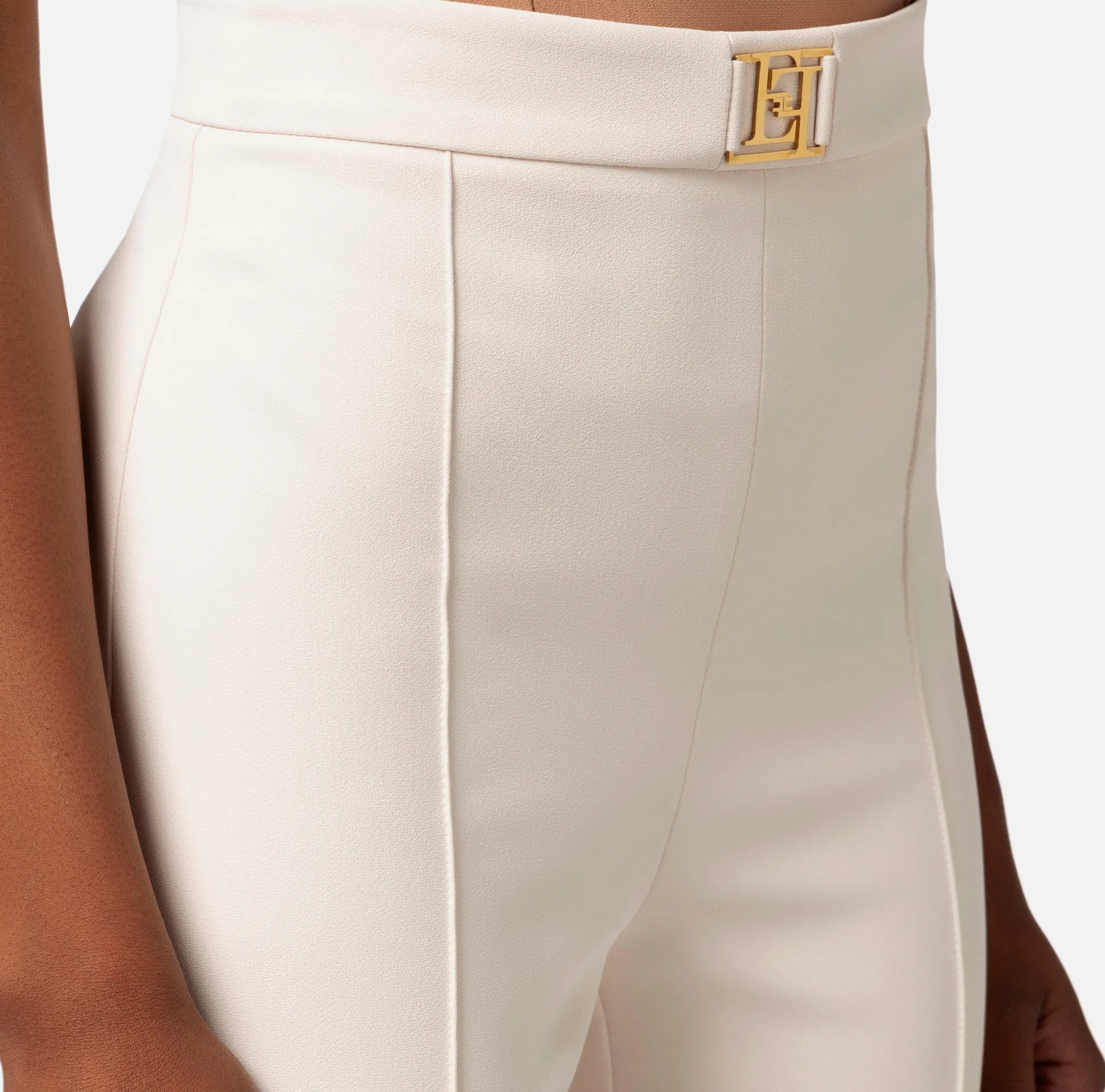 Elisabetta Franchi Pantaloni E Shorts^Pantalone Palazzo In Crepe Stretch