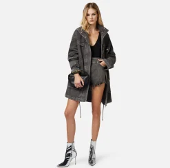 Elisabetta Franchi Giacche & Trench^Parka Over In Denim