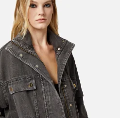 Elisabetta Franchi Giacche & Trench^Parka Over In Denim