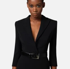 Elisabetta Franchi Abiti^Robe-Manteau In Crepe Con Cut Out Posteriore