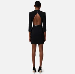 Elisabetta Franchi Abiti^Robe-Manteau In Crepe Con Cut Out Posteriore