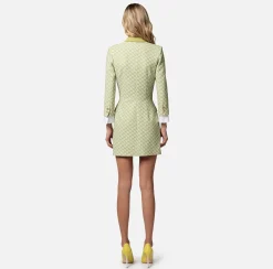 Elisabetta Franchi Abiti^Robe Manteau In Crepe Stretch Stampa Logo