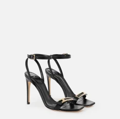 Elisabetta Franchi Sandali^Sandali In Pelle Con Placca Logo