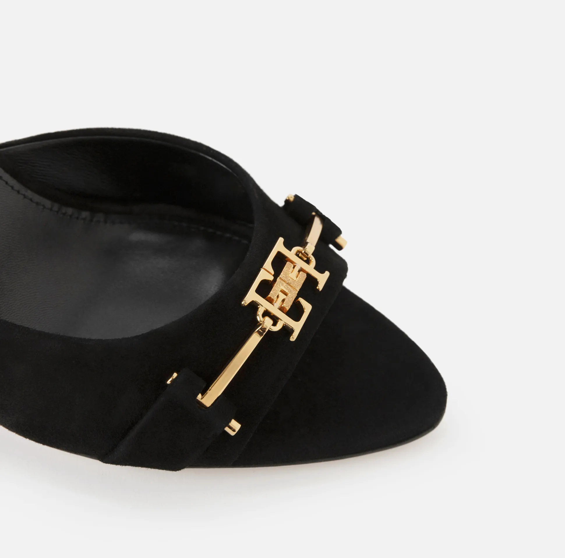 Elisabetta Franchi Sandali^Sandali Slider In Pelle Scamosciata Con Morsetto