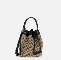 Elisabetta Franchi Borse A Tracolla^Secchiello In Rafia Jacquard