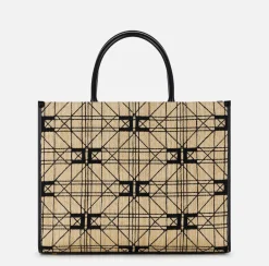 Elisabetta Franchi Borse A Mano^Shopper Grande In Rafia