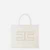 Elisabetta Franchi Borse A Mano^Shopper Media Con Placca Logo