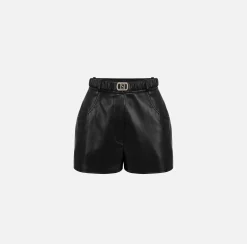 Elisabetta Franchi Pantaloni E Shorts^Short In Materiale Sintetico Con Cintura