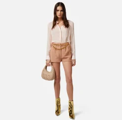 Elisabetta Franchi Pantaloni E Shorts^Shorts In Crepe Con Pinces