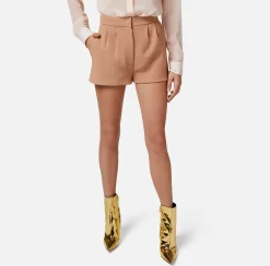 Elisabetta Franchi Pantaloni E Shorts^Shorts In Crepe Con Pinces