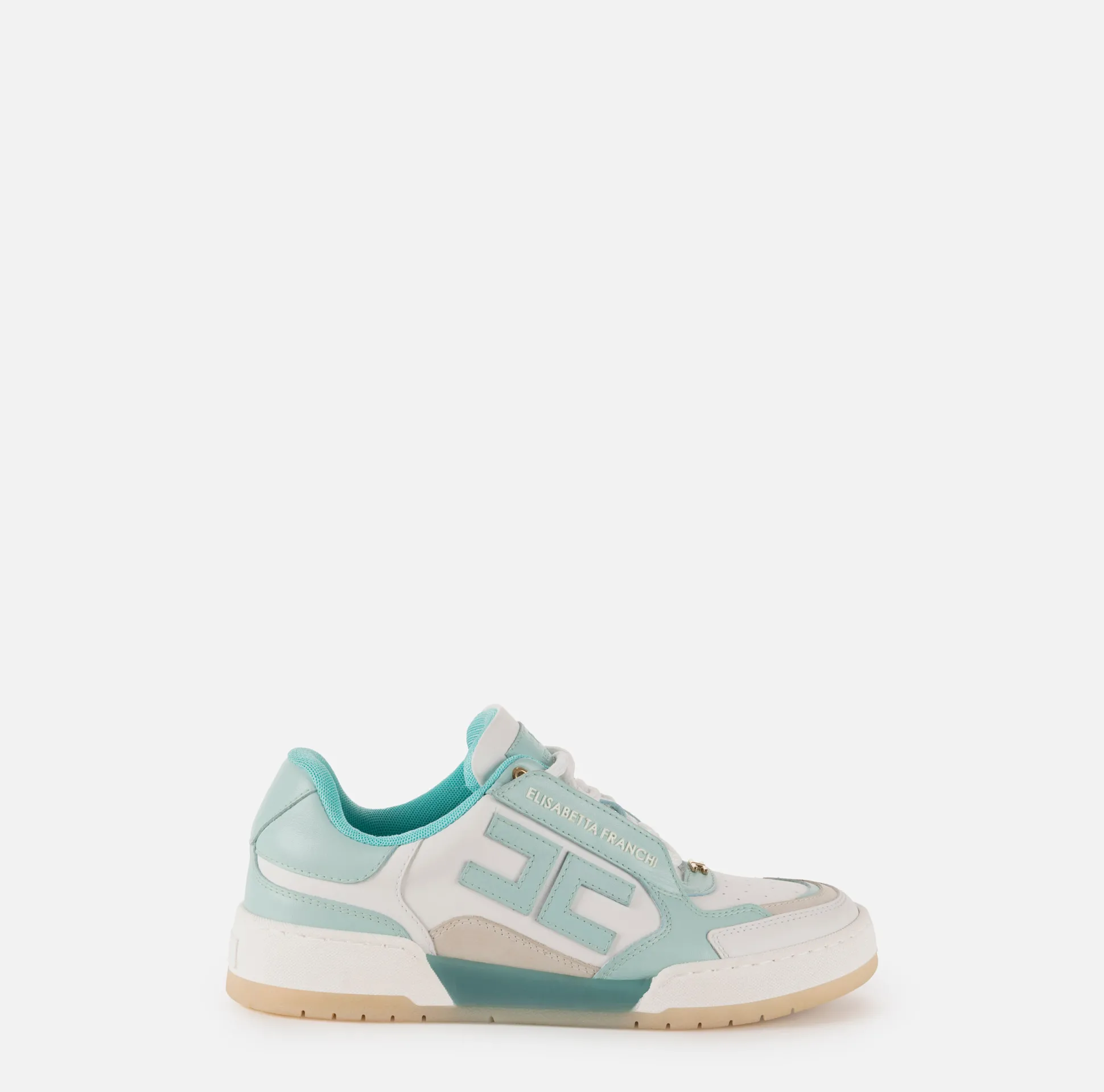 Elisabetta Franchi Sneakers E Scarpe Basse^Sneakers In Pelle Con Logo Ricamato