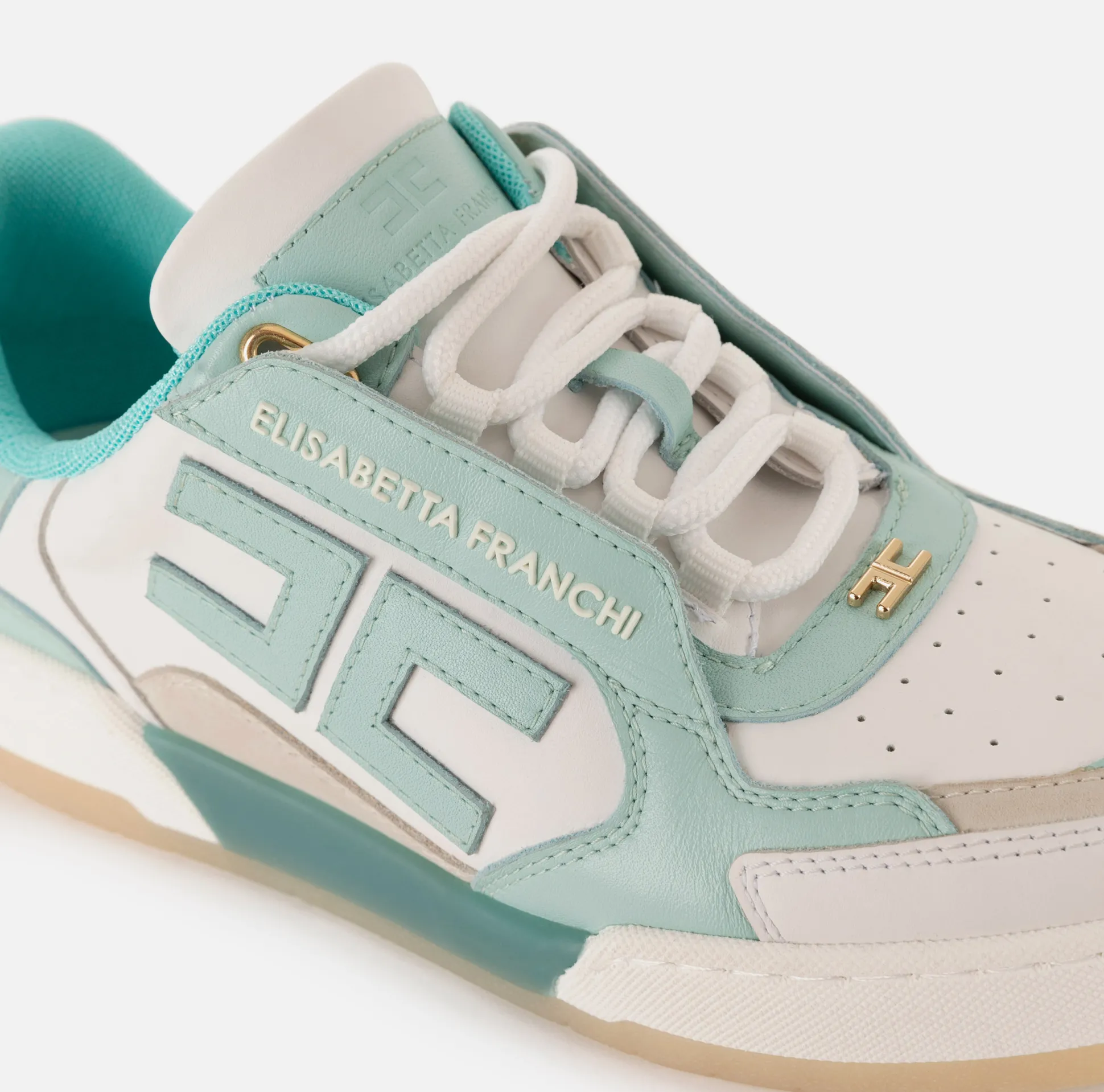 Elisabetta Franchi Sneakers E Scarpe Basse^Sneakers In Pelle Con Logo Ricamato
