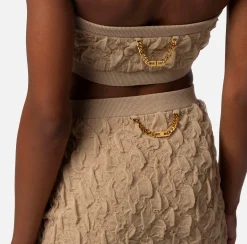 Elisabetta Franchi Top, T-Shirt & Body^Top A Fascia In Viscosa Goffrato