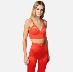 Elisabetta Franchi Top, T-Shirt & Body^Top Bustier In Cotone Con Cut Out