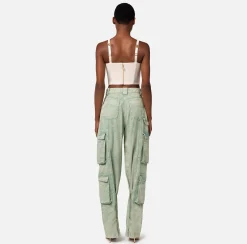 Elisabetta Franchi Top, T-Shirt & Body^Top Bustier In Crepe Stretch Con Placca Logo Smaltata
