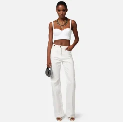Elisabetta Franchi Top, T-Shirt & Body^Top Bustier In Doppio Crepe Stretch Con Collana