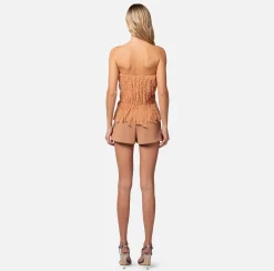 Elisabetta Franchi Top, T-Shirt & Body^Top Bustier In Organza Sfrangiata