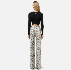 Elisabetta Franchi Maglieria E Felpe^Top Cropped In Rayon Con Cut-Out