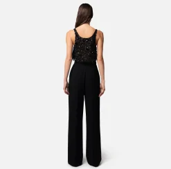 Elisabetta Franchi Top, T-Shirt & Body^Top Cropped In Tulle Ricamato