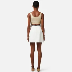 Elisabetta Franchi Top, T-Shirt & Body^Top Cropped In Viscosa Laminata