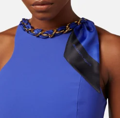 Elisabetta Franchi Top, T-Shirt & Body^Top In Crepe Stretch Con Catena Foulard