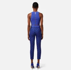Elisabetta Franchi Top, T-Shirt & Body^Top In Crepe Stretch Con Catena Foulard