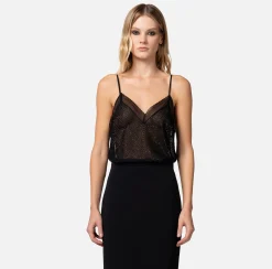Elisabetta Franchi Top, T-Shirt & Body^Top In Georgette Ricamata