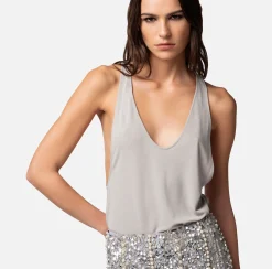Elisabetta Franchi Top, T-Shirt & Body^Top In Jersey Con Ricamo Logo