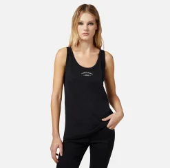 Elisabetta Franchi Top, T-Shirt & Body^Top In Jersey Di Cotone Con Stampa Logo