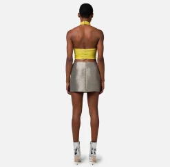 Elisabetta Franchi Top, T-Shirt & Body^Top In Jersey Metallico Drappeggiato