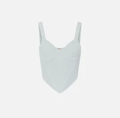 Elisabetta Franchi Top, T-Shirt & Body^Top In Viscosa A Costine Con Coppe