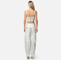 Elisabetta Franchi Top, T-Shirt & Body^Top In Viscosa A Costine Con Coppe