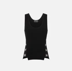 Elisabetta Franchi Top, T-Shirt & Body^Top In Viscosa Con Bande Logate