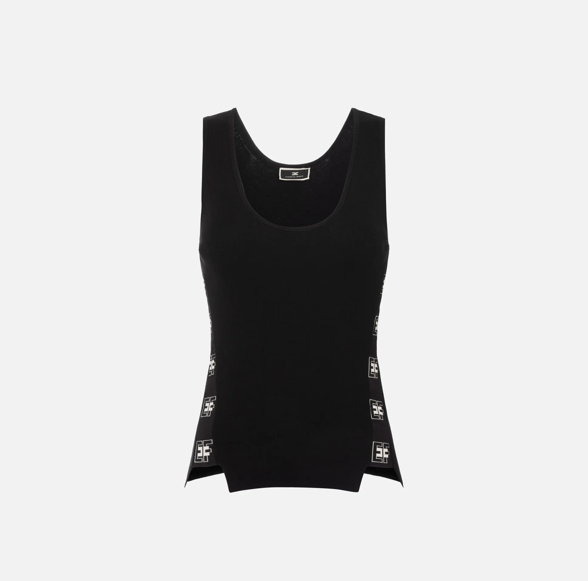 Elisabetta Franchi Top, T-Shirt & Body^Top In Viscosa Con Bande Logate