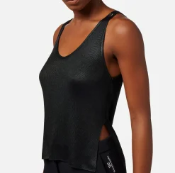 Elisabetta Franchi Top, T-Shirt & Body^Top In Viscosa Laminata Con Charms
