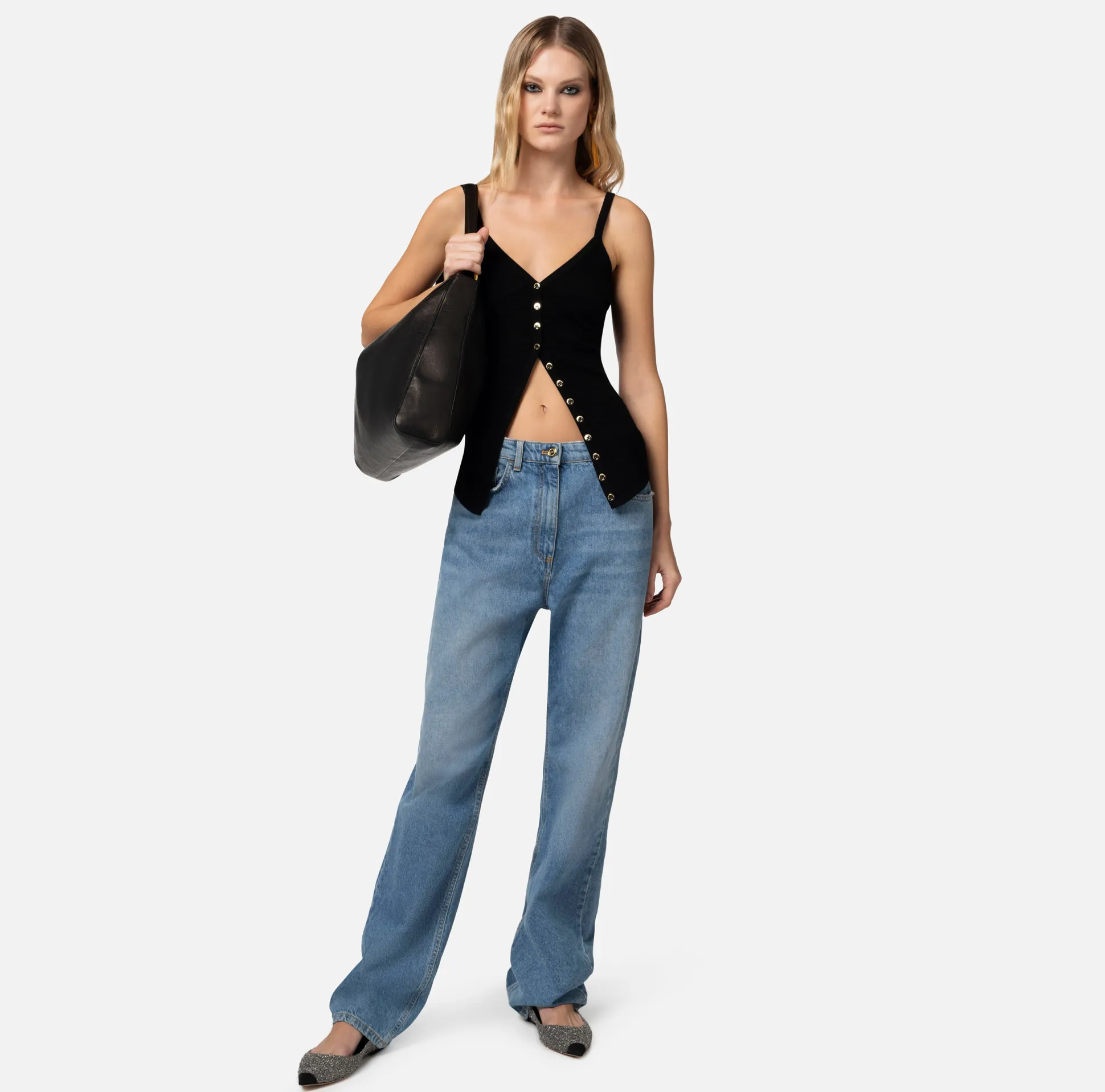 Elisabetta Franchi Top, T-Shirt & Body^Top In Viscosa Punto Traforato