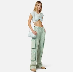 Elisabetta Franchi Top, T-Shirt & Body^T-Shirt Cropped In Jersey Con Nodo