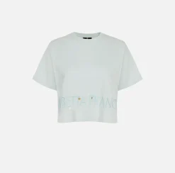 Elisabetta Franchi Top, T-Shirt & Body^T-Shirt In Jersey Con Logo E Charms