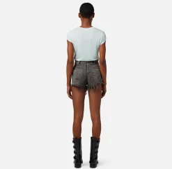 Elisabetta Franchi Top, T-Shirt & Body^T-Shirt In Jersey Con Logo E Frange
